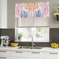 thumbnail image 4 of Summer Coral Curtain Valances for Windows, Kitchen Valance Window Treatments Panel 2 Pack, Ocean Vintage Sea Watercolor Plant Rod Pocket Short Curtains for Bathroom Bedroom 60 x 18 Inch, 4 of 8
