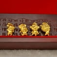 thumbnail image 6 of K-KED 1pcs Real 24k Yellow Gold Pendant Women Zodiac of Twelve 3D Dance Rabbit Tiger-Mouse-1.4-1.6g, 6 of 9