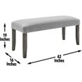 thumbnail image 3 of Banc Sans Dossier en Tissu Polyester 100 % Gris, 3 of 4