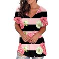thumbnail image 1 of Birdeem T-Shirts à Col Rond pour Femmes, Manches Courtes, Blouse Ample, 1 of 1