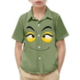 thumbnail image 2 of Piuwrlz Army Green Short Shirts Sleeve Toddler Boys Graphic polo Pocket Pullover T Shirts Army Green Size 5 Years, 2 of 9
