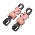thumbnail image 4 of Gancho para reposacabezas de asientos de coche, colgador para asiento trasero, organizador de almacenamiento Interior de PVC, 2 piezas Cerdo, 4 of 8