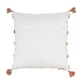 thumbnail image 3 of Woven Chunky Knit Coral & Gray Indoor/Outdoor Decorative Pillow, 18"x18", 18'' x 18'' x 0.5'' inches, 3 of 3