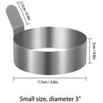 thumbnail image 2 of Egg Ring,Egg Cooker Rings,2 Pack 3 Inch 304 Stainless Steel Egg Mold Cooking Rings Egg Pancake Shaper Non Stick Fried Egg Rings For Egg McMuffins Omelet Biscuits or Shaping Eggs, 2 of 7