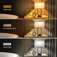 thumbnail image 3 of NATYSWAN  24'' Table Lamps Set of 2 with USB C+A Ports, 3-Way Dimmable Tall Modern Lamps for Night Stands, Contemporary Lamp for Living Room Home Office, Pull Chain Switch&2 LED Bulbs Included, 3 of 10