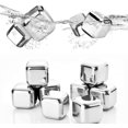 thumbnail image 2 of Glaçons en Acier Inoxydable, Pierres Réfrigérantes Réutilisables Durables pour Whisky Vin, 2 of 4