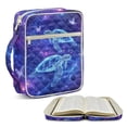 thumbnail image 2 of Xixirimido Bible Cover Case for Women, Quilted Bible Cover Bag with Handle, Bible Carrying Case Study Supplies Accessories for Men, Blue Sea Turtle Butterfly Galaxy, 2 of 7
