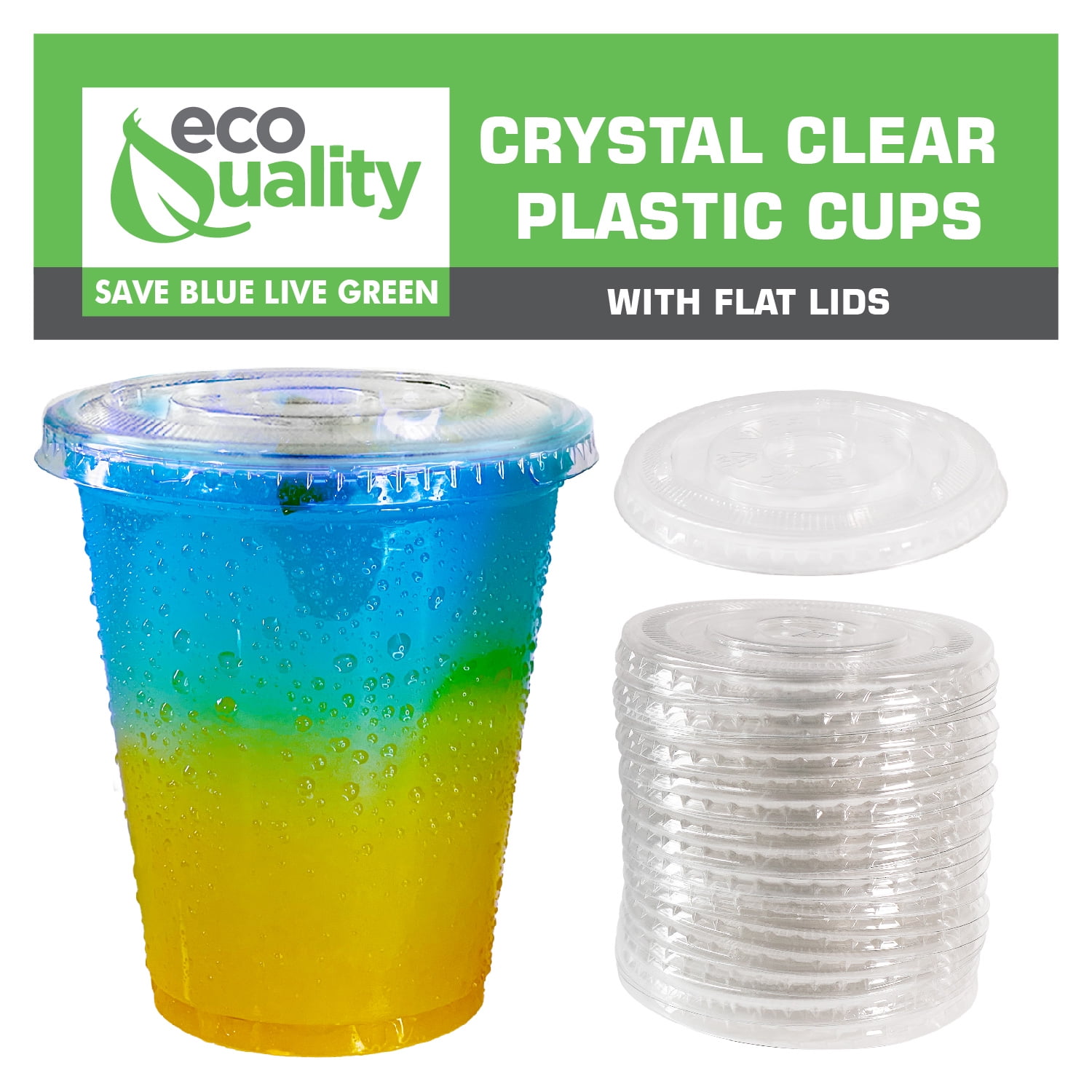 Reliance™ 12 oz Clear Plastic Cups - Durable, Recyclable, & Disposable