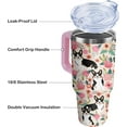 thumbnail image 4 of 40 oz Cute Corgi Tumbler with Handle and Straw, Stainless Steel Insulated Cup with Lid and Straw, Travel Mug Water Bottle, Gifts for Women, 4 of 6