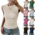 thumbnail image 2 of Zoeecloth Womens Crewneck Tank T-Shirt Summer Sleeveless Versatile Tees for Female S-XXL, 2 of 9