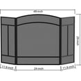 thumbnail image 6 of Fireplace Screen 3 Panel Wrought Iron 48"(L) x 29"(H) Spark Guard Cover(Black), 6 of 9