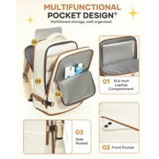 Lightweight Backpack Women, Men Carry On Backpack,Hiking Backpack Waterproof Outdoor Sports Casual Daypack Airplane Approved Backpack Student School Bag Beige Brown