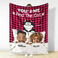 thumbnail image 3 of Custom Photo Pet Couple You & Me And The Cats - Personalized Fleece Blanket,, 3 of 4