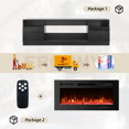 thumbnail image 7 of Hommow 70'' Fireplace TV Stand with 36'' Electric Fireplace, Entertainment Center with 16 Color Led Lights, TV Console for TVs up to 80'' for Living Room, Black, 7 of 7