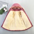 thumbnail image 4 of Chaqueta de otoño e invierno para niñas, abrigo abrigado con capucha y cortavientos, abrigo para cumpleaños y Navidad para niñas de 4, 5, 6, 7, 8, 9 y 10 años, 4 of 5