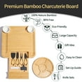 thumbnail image 7 of Charcuterie Board Set - Large Bamboo Cheese Board and Knife Set, Serving Tray, Platter for House Warming Gifts New Home, Wedding & Bridal Shower Gift, Birthday Gift for Women, 7 of 7