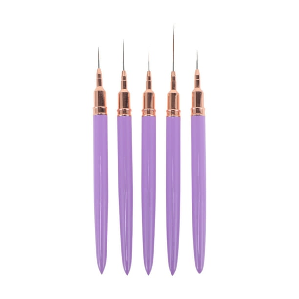Conjunto Único de Pinceles Finos para Arte de Uñas para Diseño de Uñas en Púrpura