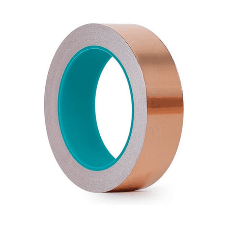 1 Roll Copper Tape 1" x 50ft Double Conductive Metal Foil Adhesive Tape for EMI/RFI Shielding, DIY Crafts, Stained Glass, Grounding, Garden, Solder Paper Circuit, Guitar Interference Shield