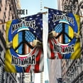 thumbnail image 2 of Flagwix American Ukraine Flag Make Love Not War TTV539F Ukraine Flags, Indoor Outdoor Decoration - House Flag (29.5" x 39.5"), 2 of 6