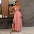 thumbnail image 1 of Women's Summer Solid Color Sexy Strap Open Dress with Large Openings, 1 of 6