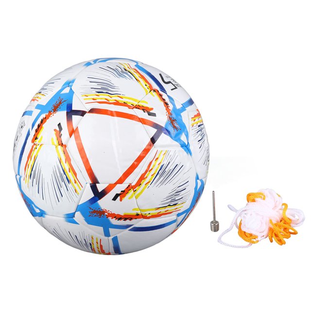 Balón de fútbol PU Fútbol Fútbol Resistente al Desgaste Cubierta Suave Entrenamientos Deportivos Pelota para Partidos Niños Adultos Naranja Tamaño 5
