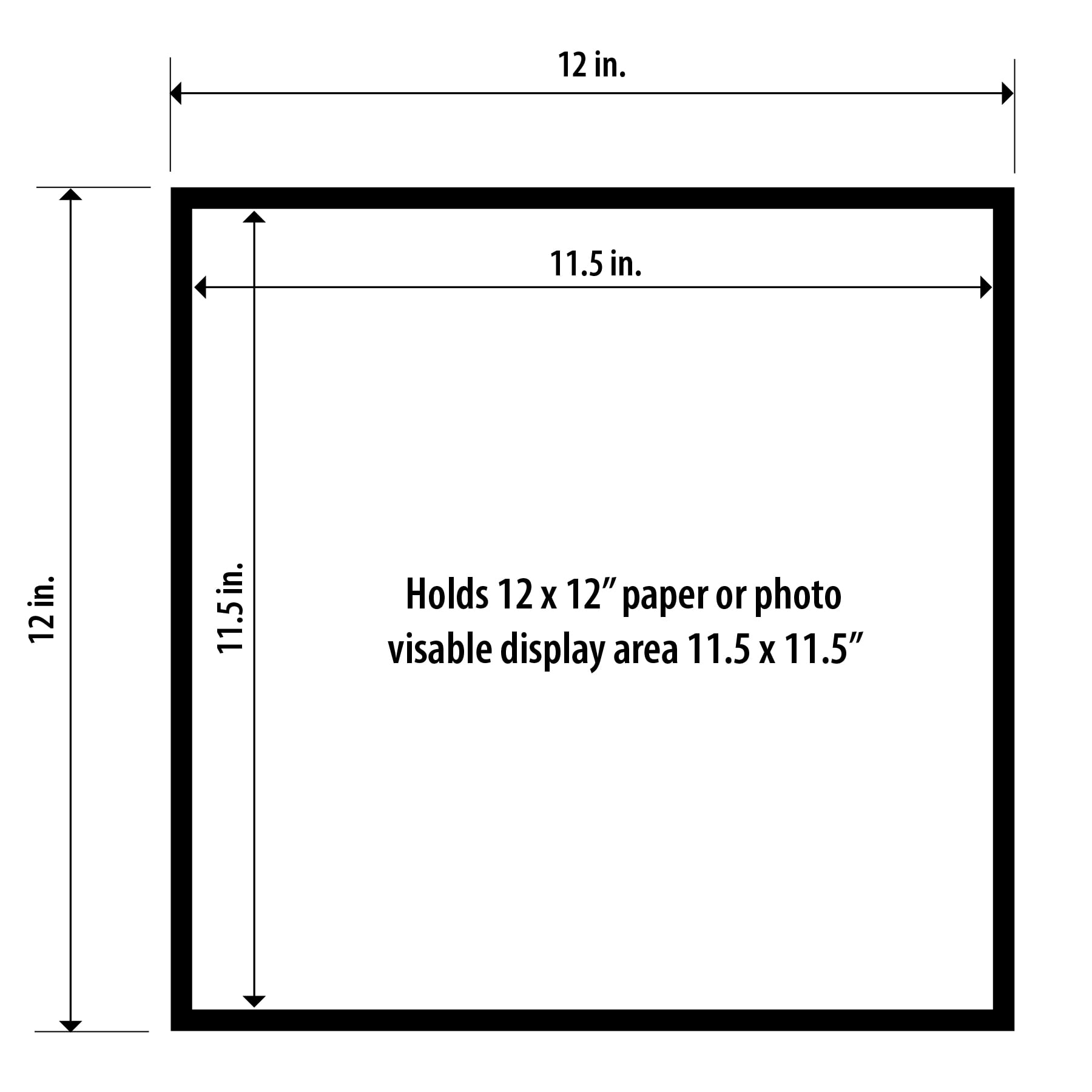 Mainstays 12x12 White Plastic Shadow Box Picture Frame