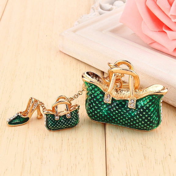 Hot Sale Rhinestone Crystal Keyring Charm Pendant Purse Key Ring Keychain Gift,Bag Set Keyring,Rhinestone Keychain