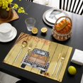 thumbnail image 3 of Fall Truck Placemats Set of 4, Thanksgiving Tree Maple Leaf Pumpkins Retro Placemats for Dining Table, Place Mats for Kitchen Tabletop, Waterproof Wipeable Dining Table Mats Set, 3 of 9