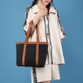 thumbnail image 5 of Fashion tote canvas bag shoulder bag, casual new large-capacity wild solid color., 5 of 5