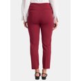 thumbnail image 3 of Time and Tru Women's Slim Straight Ponte Knit Dress Pants, 27” Inseam, Sizes XS-XXL, 3 of 5