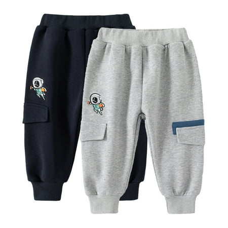 

AJZIOJIRO Kids Baby Boys Fall winter Sweatpants for Boys Teen Fleece Jogger Pants Elastic Waistband Trousers Toddler Boys Breathable Sweat Pants for 1-7Years