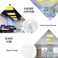thumbnail image 5 of Yellow Moire Fluorescent Light Covers, Water Ripple Stripe Farmhouse Magnetic Light Covers for Ceiling Lights, Fluorescent Ceiling Shade Filters for Classroom Bedroom Office 4x2Ft x 2PCS, 5 of 8