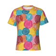 thumbnail image 3 of Naloa Colorful Wool Balls Men's T-Shirt Sport T-shirt Men's Basic Tee Casual Men's Shirt, Round Neck, Short Sleeves - Small, 3 of 5
