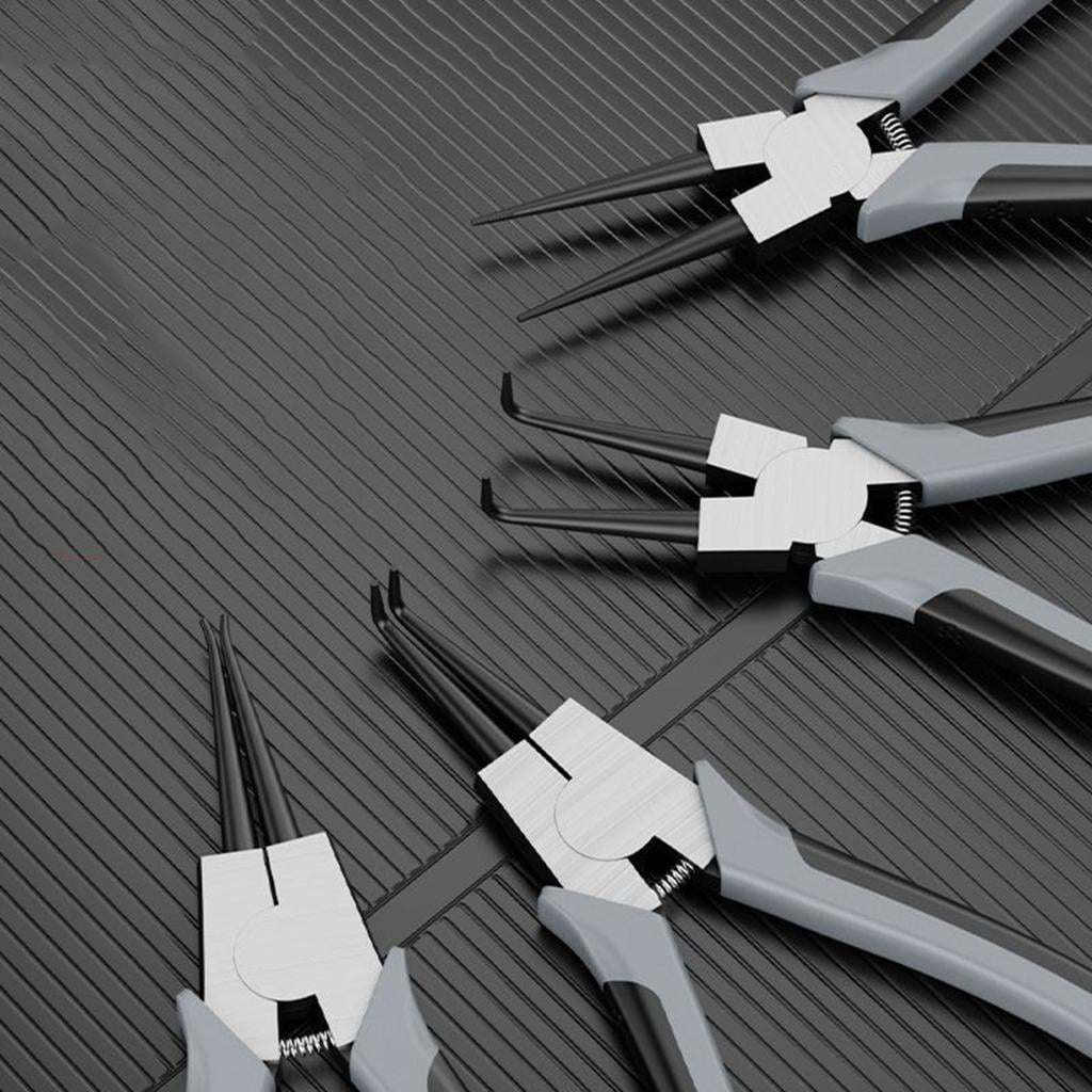CEORPER Professional 4Piece Snap Rings Pliers Set for Internal & External Rings, High Carbon Steel with Comfortable Grip Handle
