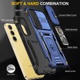 thumbnail image 3 of Feishell Case for Samsung Galaxy A16 5G Camera Lens Slide Protection Cover with Ring Holder Kickstand, Armor Heavy Duty Military Grade Shockproof PC Rugged Bumper for Samsung Galaxy A16 5G,
Navyblue, 3 of 7