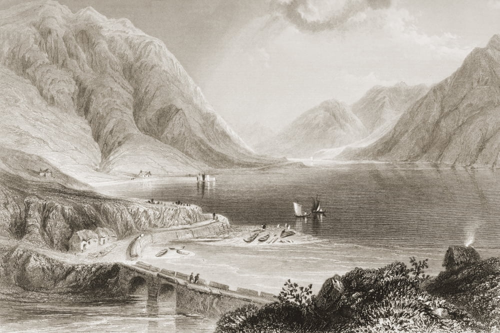 Leenane Connemara IrelandDrawn By WHBartlett Engraved By JBAllen From The Scenery And Antiquities Of Ireland By NPWillis And JStirling CoyneIllustrated From Drawings By WHBartlett Published London C1