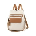 thumbnail image 2 of TopLLC Backpack Lightweight Backpack For School, Classic Basic Water Casual Daypack For Travel Fashion Large Capacity Retro Contrast Soft Leather Travel Bag fashion backpack, 2 of 7