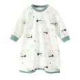 thumbnail image 1 of Hiiyo Robe de Nuit à Manches Longues à Col Ras du Cou pour Bébés Garçons et Filles en Coton, Tailles 3M-4T, 1 of 3