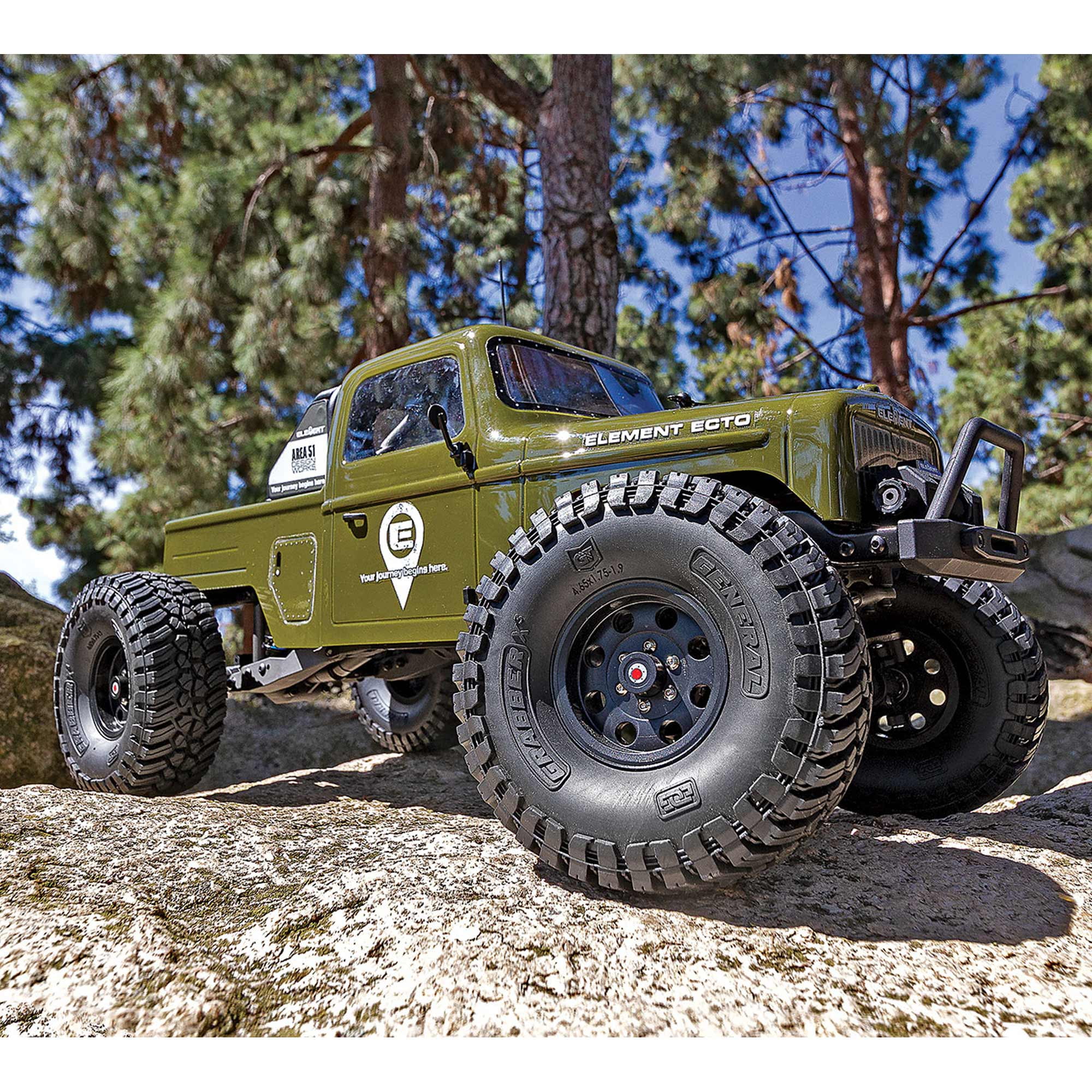 Element RC Enduro Ecto Trail Truck 4x4 RTR 1/10 Rock Crawler (Green)  w/2.4GHz Radio