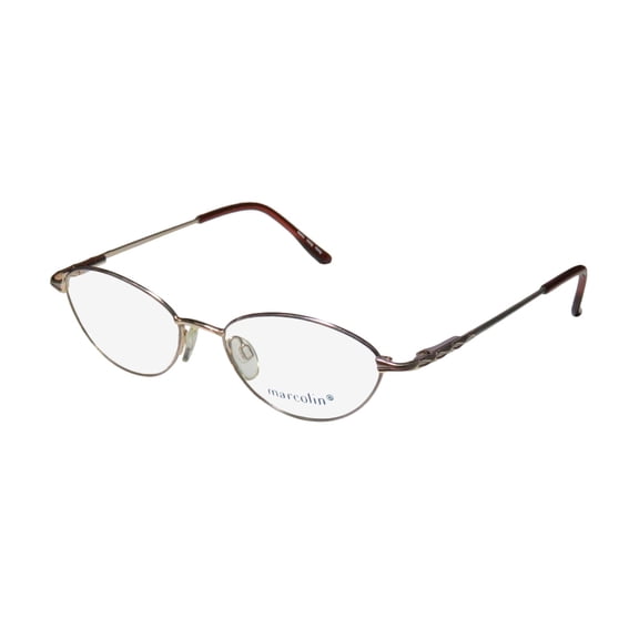 NEW MARCOLIN 7209 MENS/WOMENS CAT EYE FULL-RIM GRAY / GOLD ELEGANT & CLASSIC CAT EYE SHAPE FRAME DEMO LENSES 51-17-135 SPRING HINGES EYEGLASSES/EYEGLASS FRAME