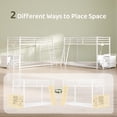 thumbnail image 5 of Zimtown Twin Over Twin Bunk Bed with 3 Storage Drawers, Metal Low Profile Bunk Bed Frame with LED Lights, Charging Station, White, 5 of 7