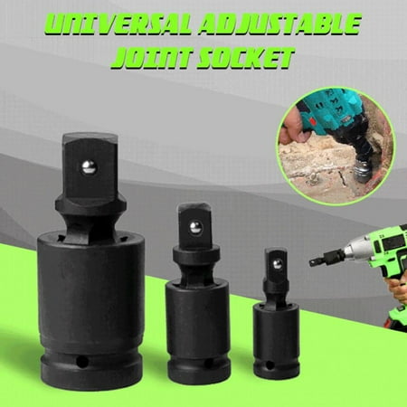 

New Hot Sale Universal Joint Socket Pneumatic Steering Head For Electric Wrench Socket Joint Socket Swivel Toolsfor Home Household-Black