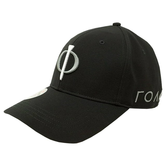 Phi Tee Golf Men's Hook and Loop Adjustable Golf Hat, Black