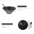 thumbnail image 4 of MasteelfCA 1 Set Japanese Ramen Bowl Spoon Chopsticks Kit Kitchen Tableware (Black), 4 of 7