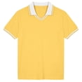 thumbnail image 3 of Boys Active Short Sleeve Polo Shirt Breathable Yellow Active Performance Tennis Shirts for School Uniform 5-6 Years, 3 of 6