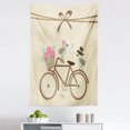 thumbnail image 1 of Retro Tapestry, Wedding Bride and Groom Birds on the Bicycle with Basket of Romantic Rose Flowers, Fabric Wall Hanging Decor for Bedroom Living Room Dorm, 5 Sizes, Multicolor, by Ambesonne, 1 of 1