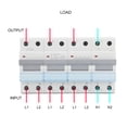 thumbnail image 4 of Dual Power Manual Transfer Switch, Overload Protection Silver Contact Flame Retardant DIN Rail Mount 400VAC 4P MTS Power Transfer Switch  for RV 63A,100A,125A, 4 of 7