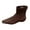 Coffee, variant on Suede Flat Pointed Toe Sock Ankle Boots On Stretch Fit Comfortable Casual Footwear For Everyday Wear