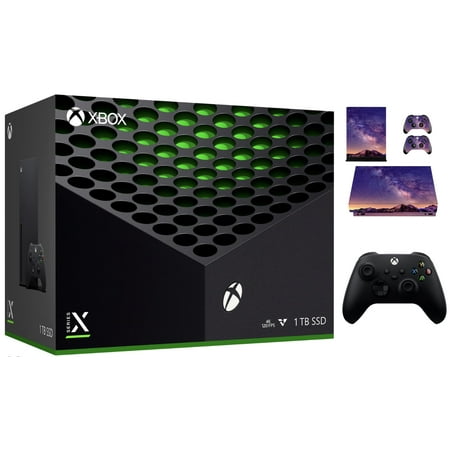 2024 Microsoft Xbox Series X 1TB SSD Console + 1 Wireless Controller, 16GB GDDR6 RAM, 8X Cores Zen 2 CPU Gaming, 8K HDR, 4K UHD Blu-Ray,WiFi + Console&Controller Skins