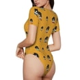 thumbnail image 2 of Pofeuu Cute Dog Print Short Sleeve Body Suits Women Round Neck Bodysuits for Women Onesie Adult Set Body Suit-X-Large, 2 of 7